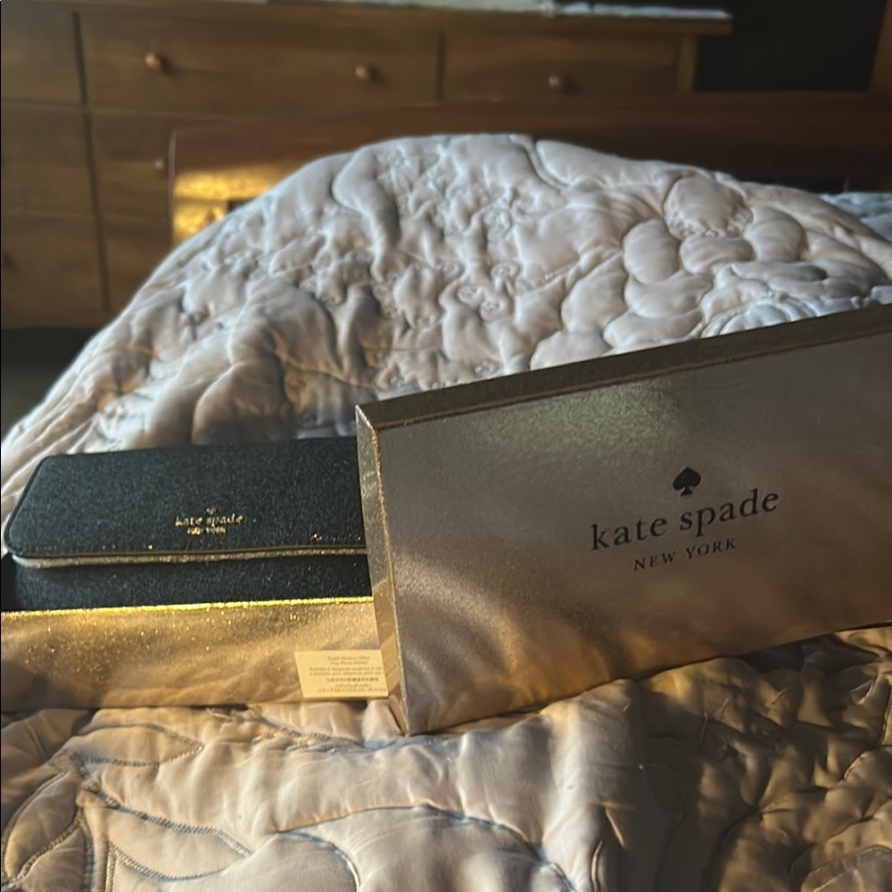 Kate Spade Black Sparkle Clutch